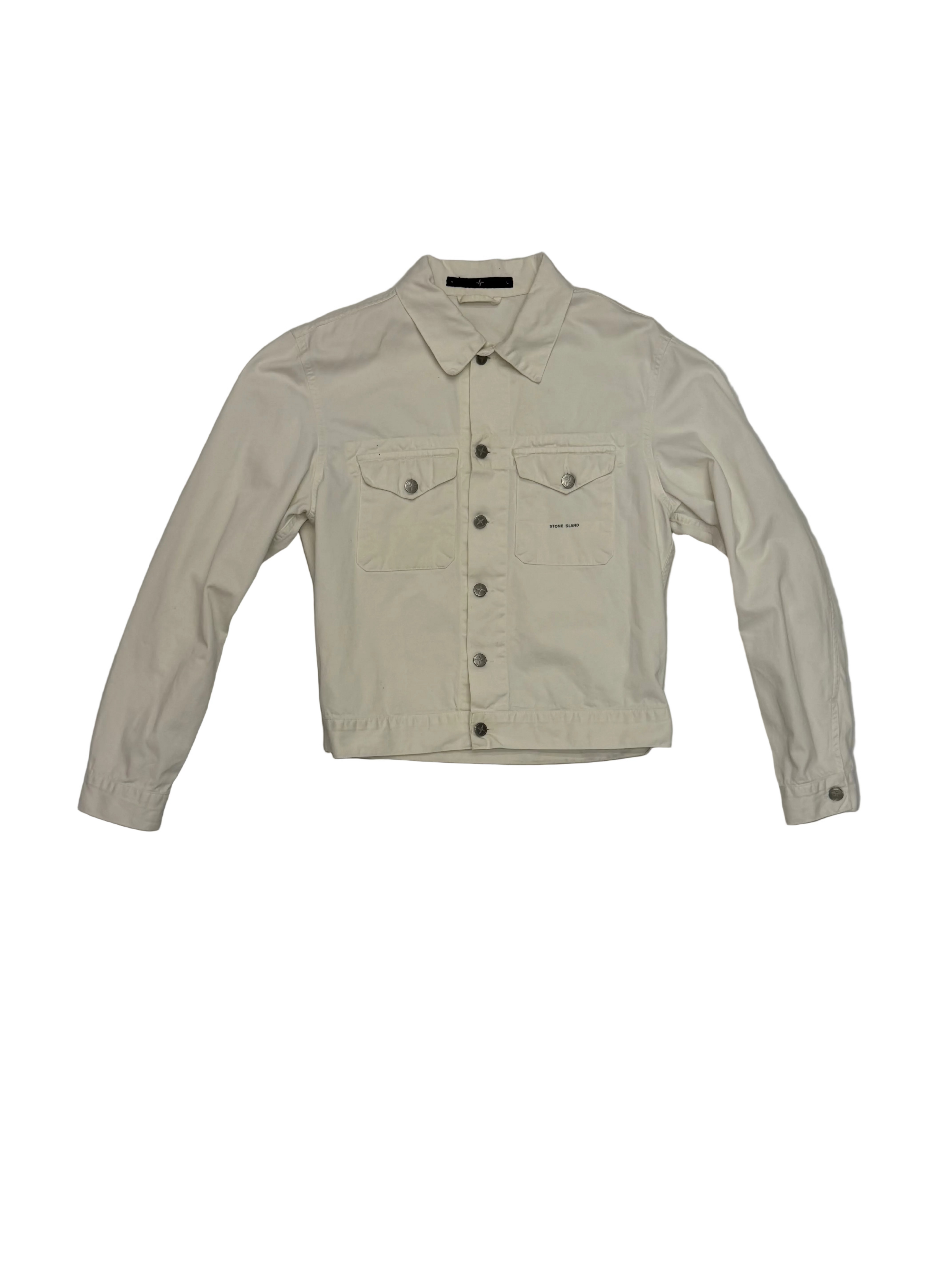 stone island hvid trucker jakke