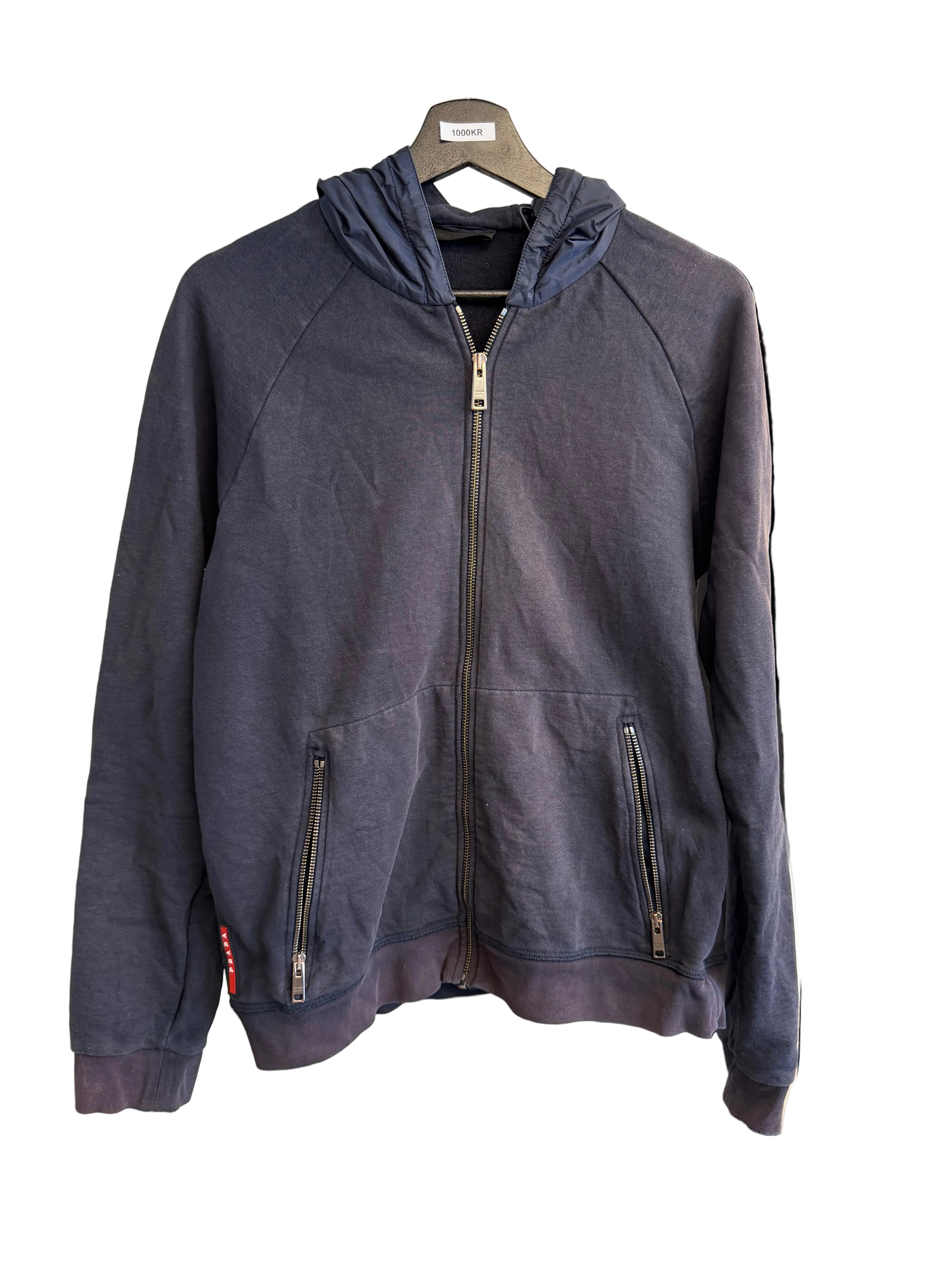 Prada zip nylon hoodie